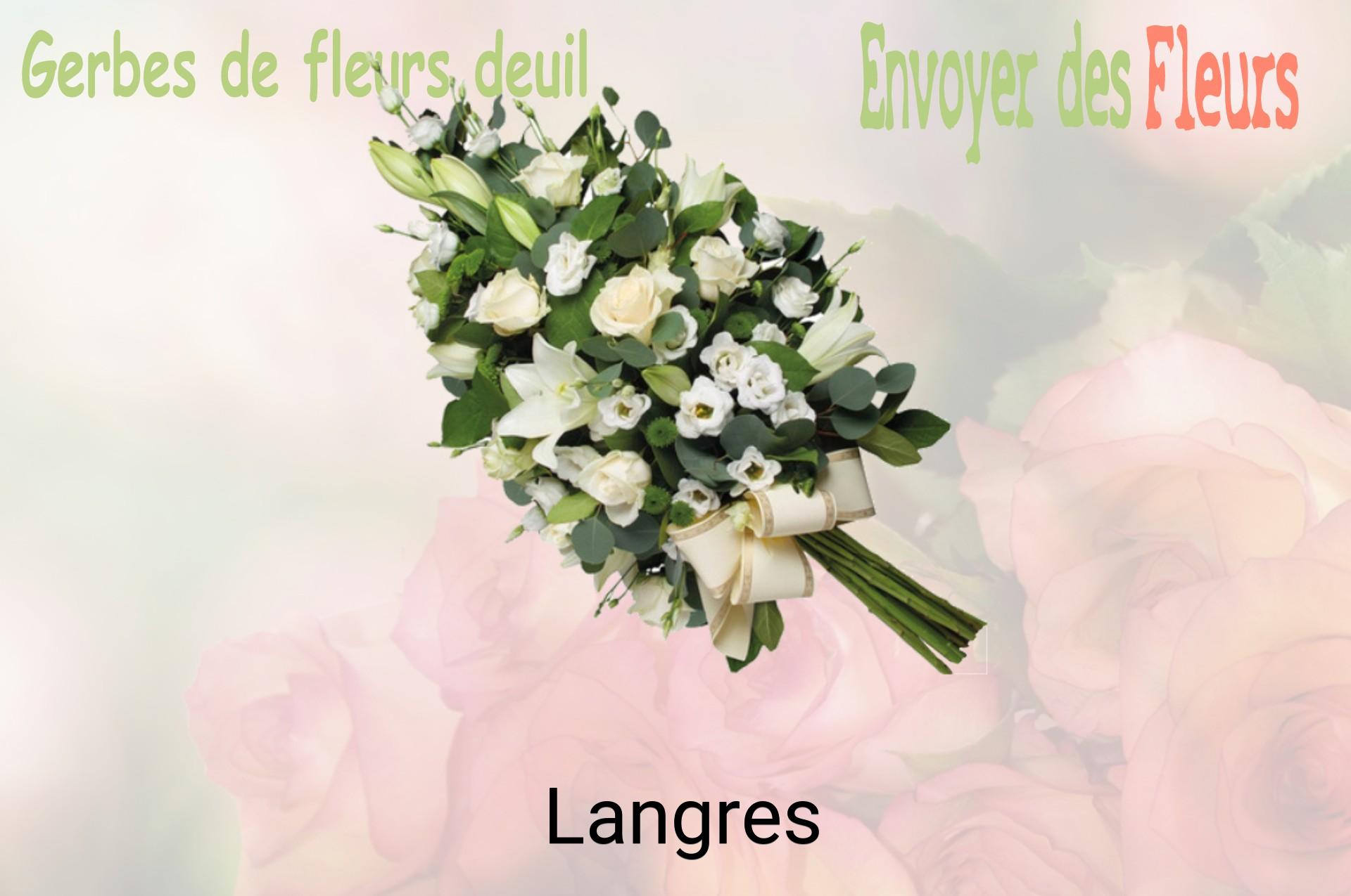 Gerbe de fleurs de deuil livrée à Langres